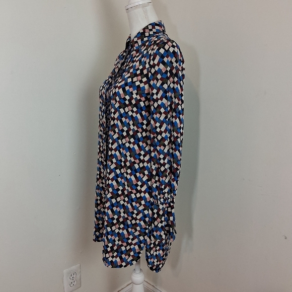 Tory Burch Kaylee Silk Dress Navy Prism  Size 0 - Picture 9 of 13